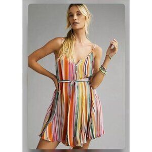 Anthropologie x Velvet by Graham & Spencer Striped Mini Dress Size Large
